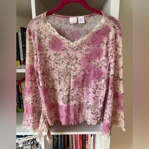 Xhilaration Y2K Bell Sleeve Blouse